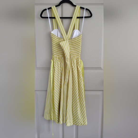 Moulinette Soeurs Yellow Striped Midi Dress - Picture 3 of 5